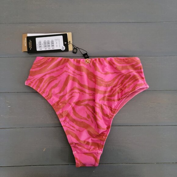 NWT ViX by Paula Hermanny Pink Multi Diani Bela Swimsuit Bikini Bottom Size S - Picture 4 of 6